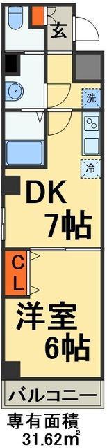 金太郎ヒルズ106(1DK/3階)の間取り写真