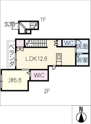 HEBEL HANAMIZUKI(1LDK/2階)の間取り写真