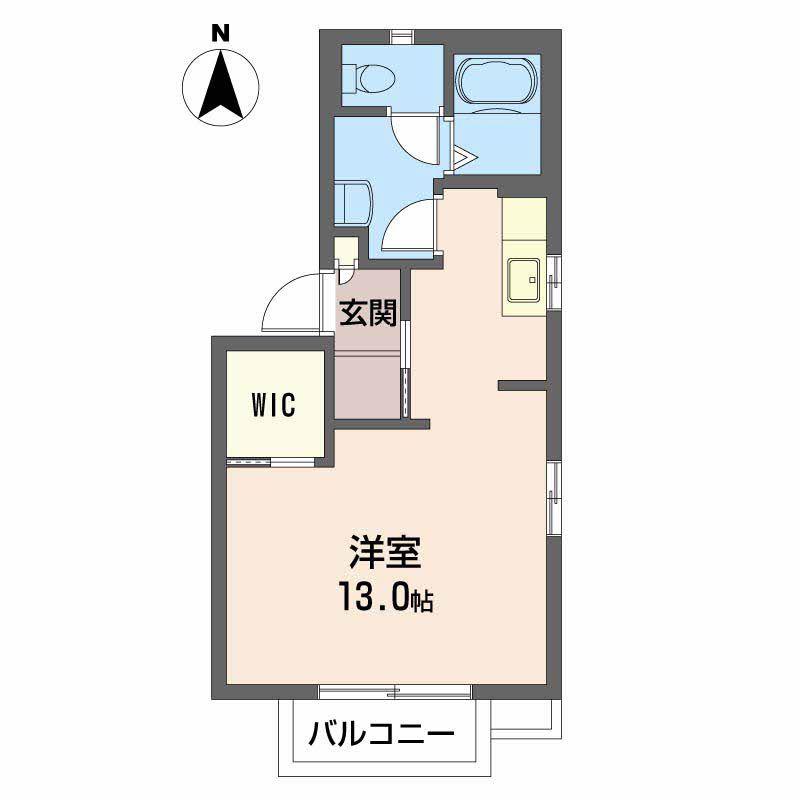 POSTO(1K/1階)の間取り写真