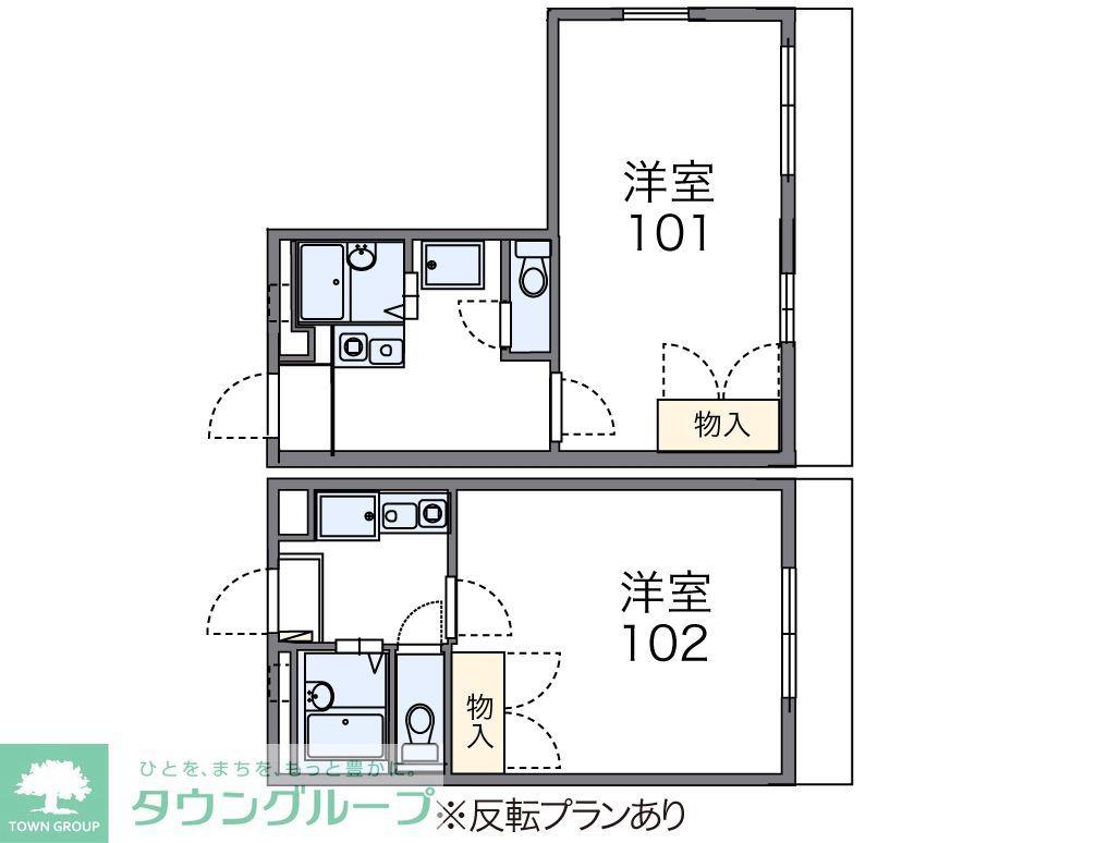 レオパレスエーゼ(1K/2階)の間取り写真