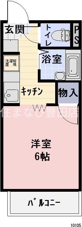 SURPLUS ONE 錦(1K/2階)の間取り写真