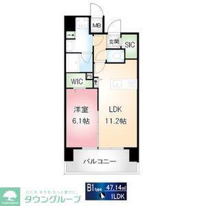 アースグランデ泉(1LDK/10階)の間取り写真