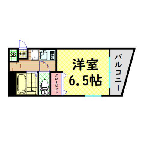 アヴェニール(1K/4階)の間取り写真