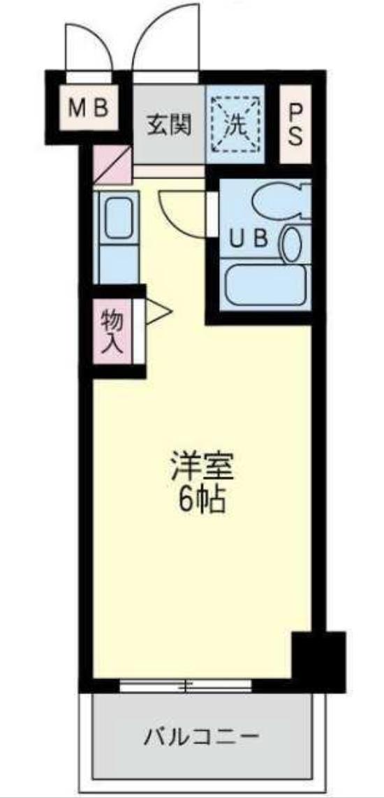アーバンフォレスト上永谷(ワンルーム/1階)の間取り写真