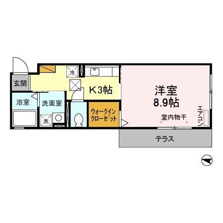 KSフォンティーヌ(1K/1階)の間取り写真