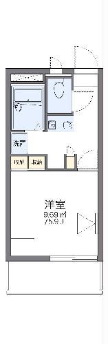 レオパレスシャングリラ湘南(1K/2階)の間取り写真