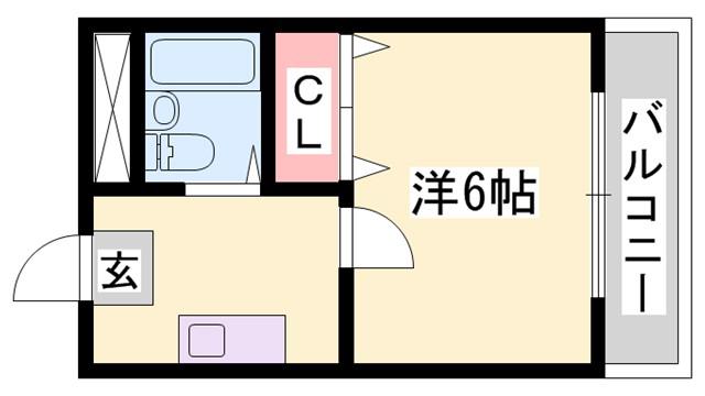 藤井第2ハイツ(1K/2階)の間取り写真
