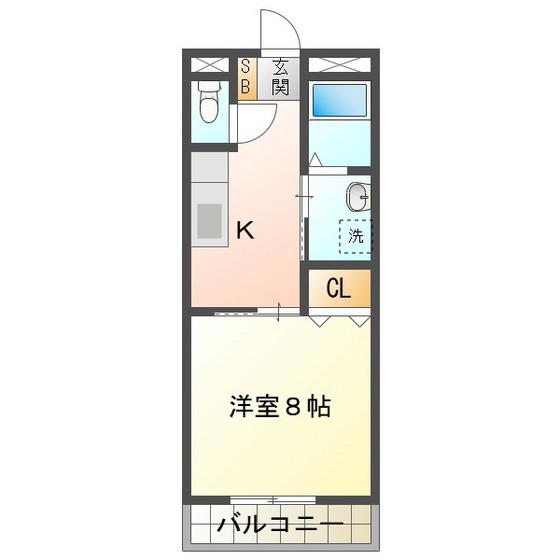 日伯産業(1K/3階)の間取り写真