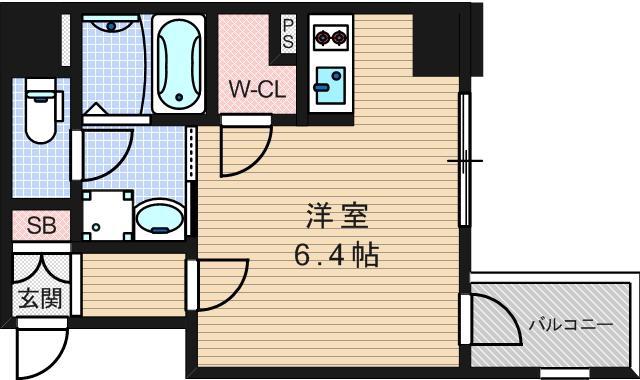 プレサンス難波南アーバニッシュ(1K/9階)の間取り写真