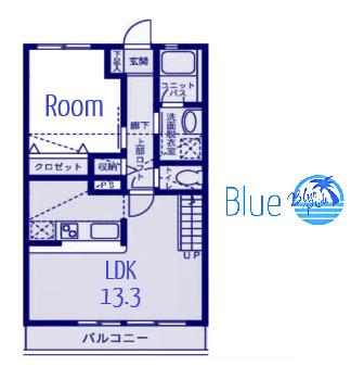 PLAINVII(1LDK/2階)の間取り写真
