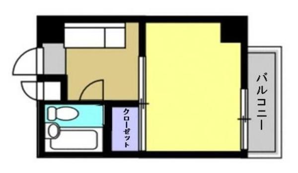 カノープスα(1K/2階)の間取り写真