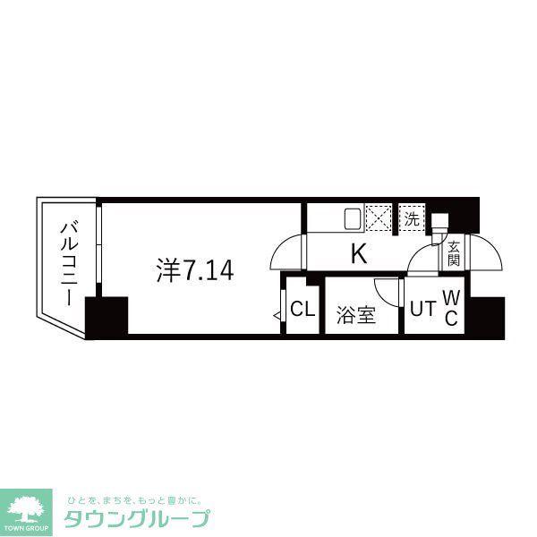 アルファコート蕨2(1K/3階)の間取り写真