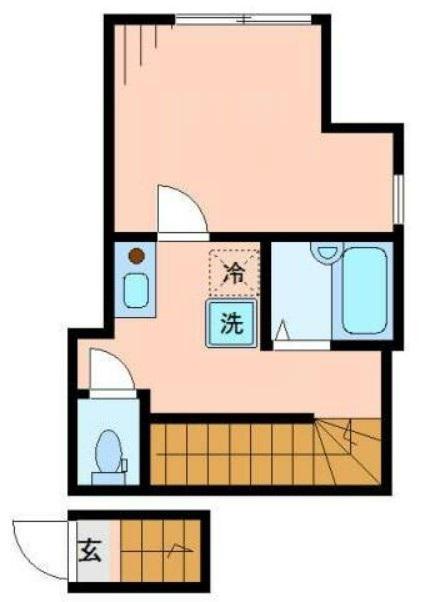 アフィニティ雑色(1K/2階)の間取り写真