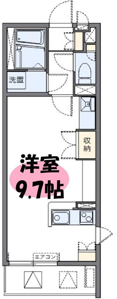 東武大師線 西新井駅 徒歩11分 3階建 築13年(ワンルーム/2階)の間取り写真