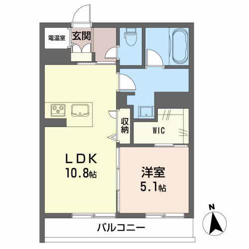 シャーメゾン米沢中央(1LDK/1階)の間取り写真