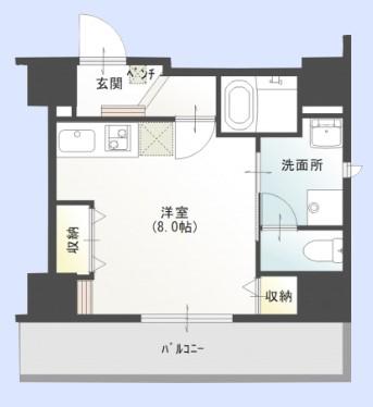 RISE脇田本町II(ワンルーム/5階)の間取り写真