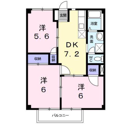 ガーデンプラザKS(3DK/1階)の間取り写真