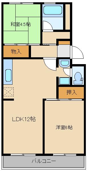 宮崎台レジデンス(2LDK/3階)の間取り写真