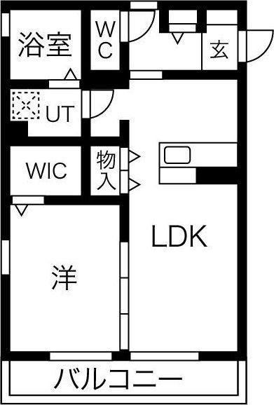 ハレアカラ(1LDK/3階)の間取り写真