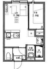 KEIAI RESIDENCE 新柏II(1LDK/3階)の間取り写真