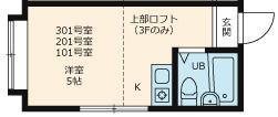 TCRE初台A棟 A(1K/1階)の間取り写真