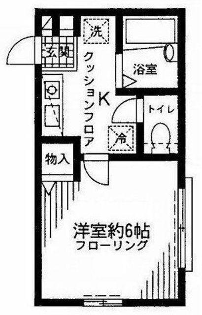 プルミエール吉祥寺(1K/2階)の間取り写真