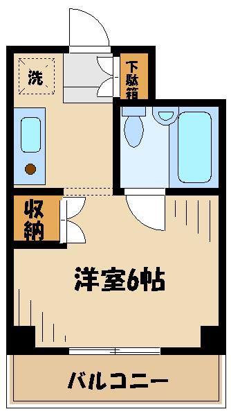 ストーンリバー(ワンルーム/1階)の間取り写真