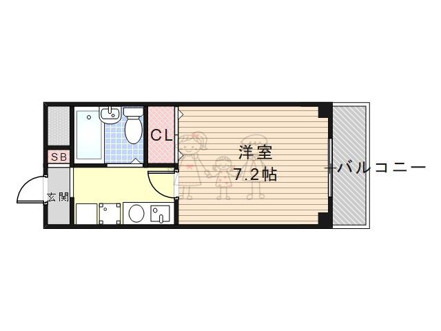 クリア我孫子東(1K/1階)の間取り写真