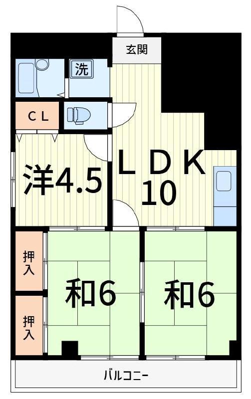 ハマースミス(3LDK/1階)の間取り写真