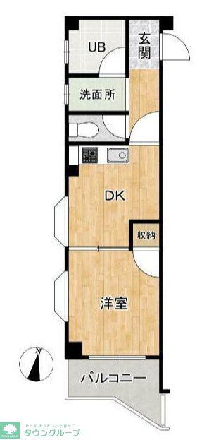 マイコーポ南(1DK/3階)の間取り写真