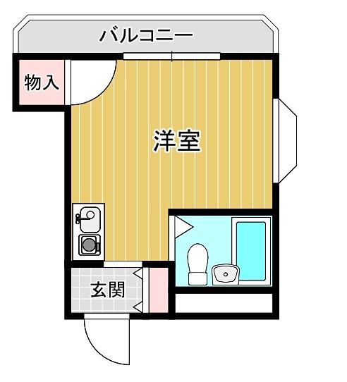 シャトルマキ(ワンルーム/2階)の間取り写真