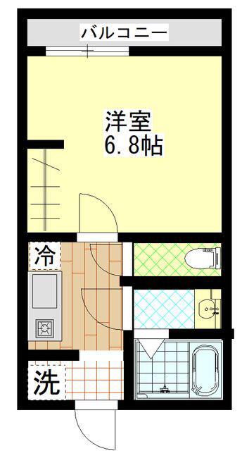 SGクレスト春日部(1K/1階)の間取り写真