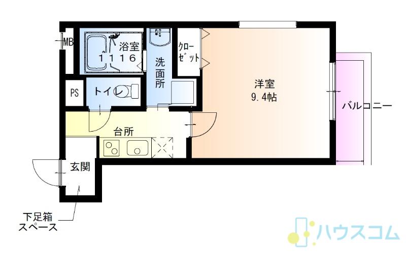 フジパレス東正雀(1K/3階)の間取り写真