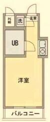 トップ広尾(ワンルーム/1階)の間取り写真