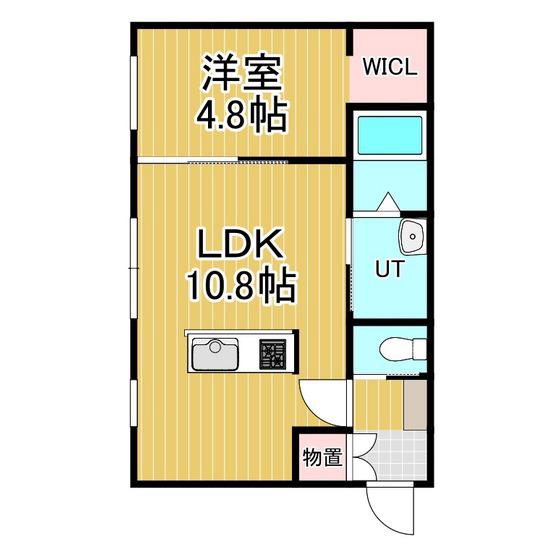 MARESSE ROI(1LDK/2階)の間取り写真