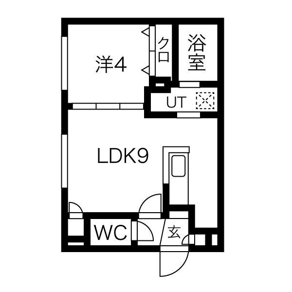 MA札幌駅前(1LDK/4階)の間取り写真