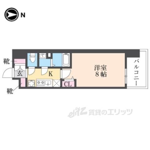LUXENA KADOMA(1K/2階)の間取り写真
