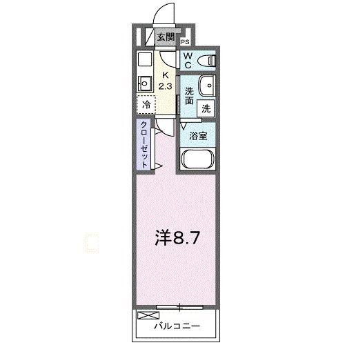BOSCATO M(1K/3階)の間取り写真