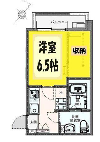 KLEIS西浦和Ⅱ(1K/3階)の間取り写真