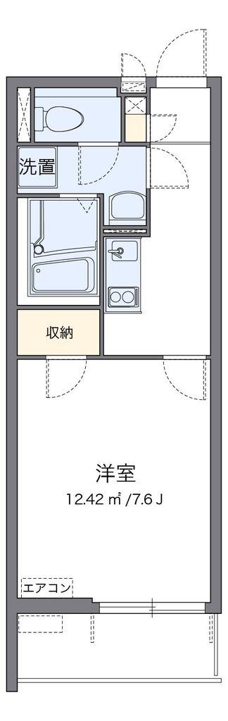 クレイノカーサフェリチタ(1K/2階)の間取り写真