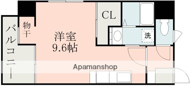 MID RESIDENCE(ワンルーム/3階)の間取り写真