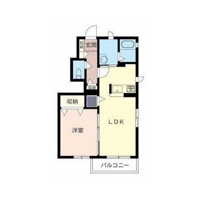 セレスティ I(1LDK/1階)の間取り写真