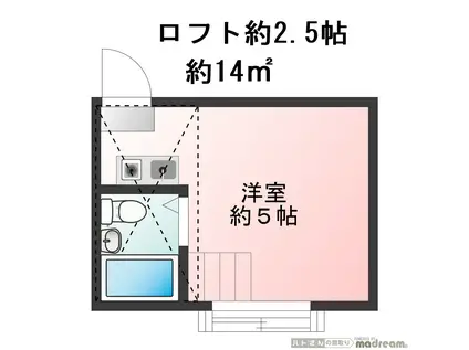 メゾンド・シオン(ワンルーム/2階)の間取り写真