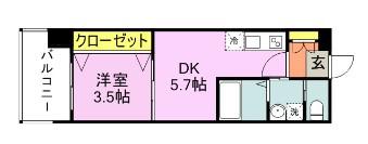 ORIENT BLD NO.60 V-TOWER(1DK/9階)の間取り写真
