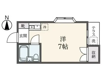 THE COMFORT RESIDENCE東小金井(ワンルーム/1階)の間取り写真