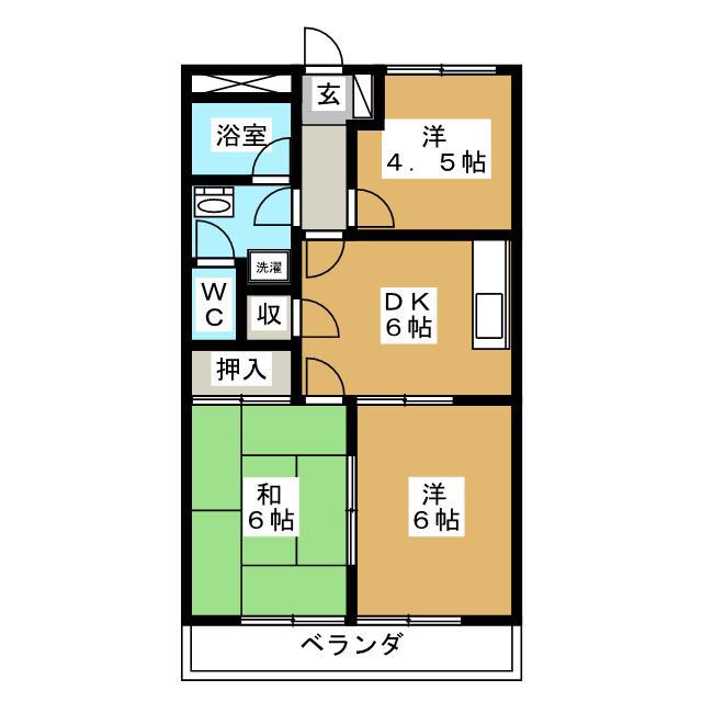 メゾンエクセル(3DK/3階)の間取り写真