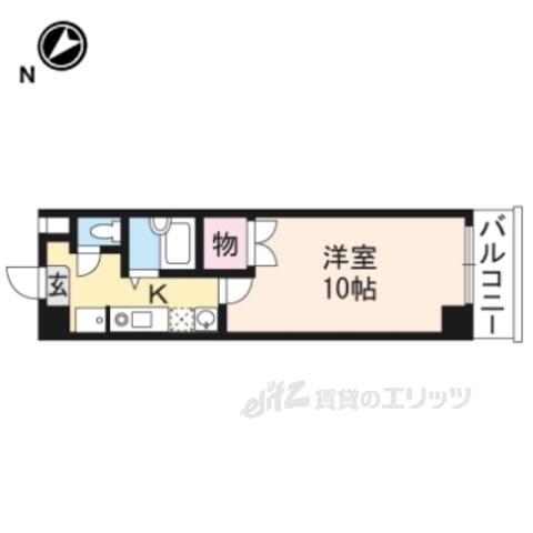 アートプラザ南笠(1K/4階)の間取り写真