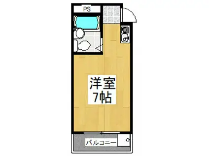 けやき通マンション(1K/1階)の間取り写真