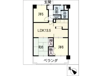 センチュリーハイランド(3LDK/8階)の間取り写真