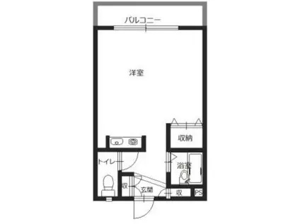 パールメゾン新在家(ワンルーム/3階)の間取り写真